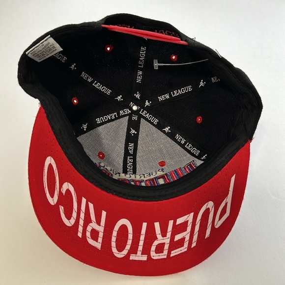 New League Men’s Hat SnapBack adjustable Red Black One size - Picture 5 of 7